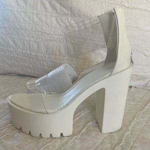 White Platform Heel